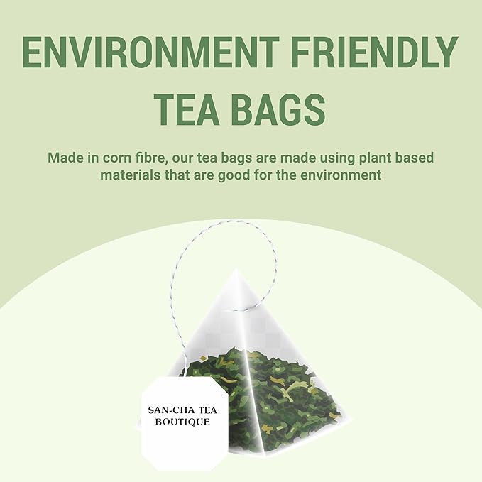 Sancha Tea Boutique Royal Saffron Chai | 30 Pyramid Bags | Masala Chai with Real Kashmiri Saffron & Premium Assam Tea | India’s Famous Spiced Tea