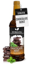 Syruvia Chocolate Mint Coffee Syrup - 25.4 fl oz - Kosher Coffee Syrups, Gluten Free, No Coloring, Perfect for Drinks, Soda, Shakes, Desserts, and More.