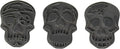 Tovolo Skull Templates Reverse, Dishwasher Safe, Set of 6 Cookie Stamps with Cutter