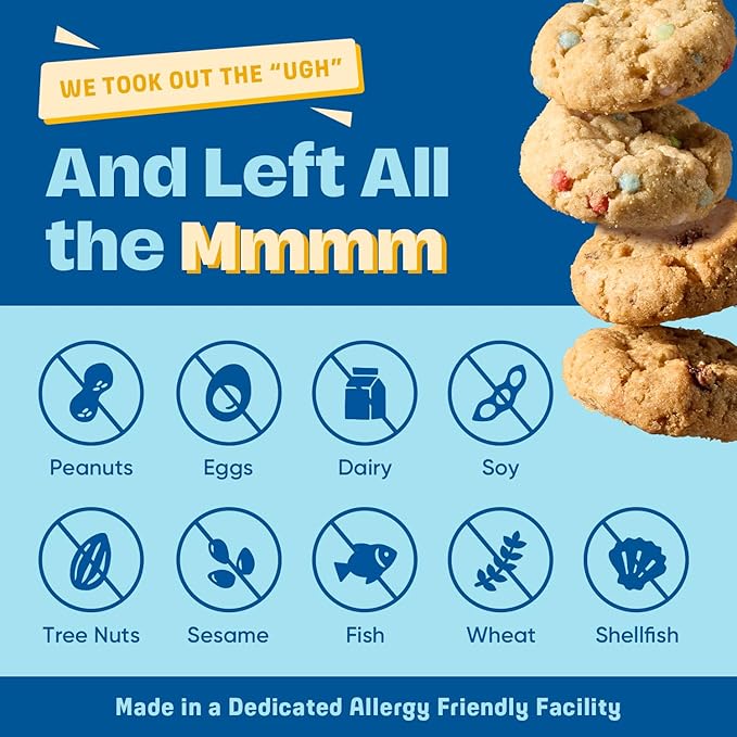 Gluten Free Partake Crunchy Chocolate Chip & Vanilla Sprinkle Cookies Variety Pack - Vegan - Free From the Top 9 Allergens Including Dairy, Wheat, Soy, Eggs, & Peanuts - Non GMO - Safe School & Office Snack (4 Pack, 3oz Resealable Bags)