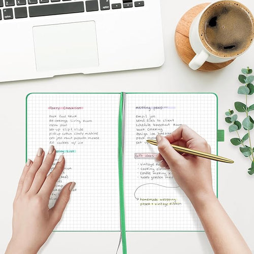 &And Per Se Lined Journal Notebook, 160 Pages, A5 5.7 x 8 inches College Ruled Thick Paper Notebook Journals for Writing, Hardcover Notebooks for Women Men Office School (1 Pack, Emerald)