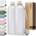 KIVY Large Water Bottle 50oz [Lightweight & Shatterproof] - Fits Backpack & Cupholder for Travel, Sports, School - Clear, No Straw, 1.5 Liter