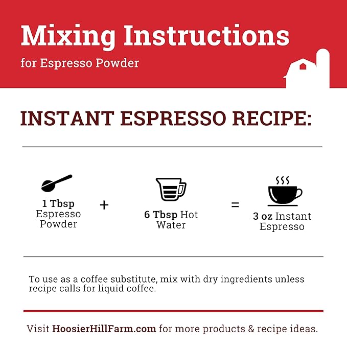 Hoosier Hill Farm Pure Espresso Powder, 8oz (Pack of 1)