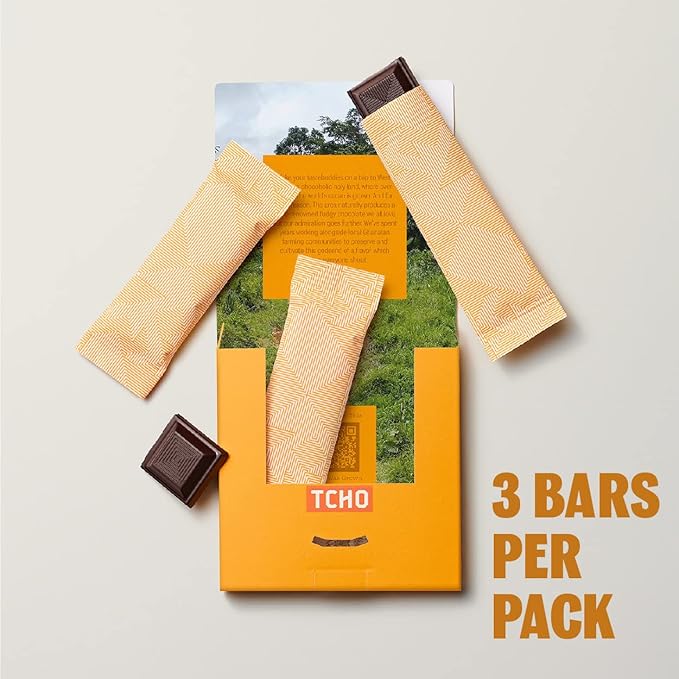 TCHO Holy Fudge 76% Dark Chocolate Bars (10 pack) | Single Origin, Plant Based, Organic & Fair Trade, | Non GMO, Non-Dairy, Vegan Chocolate, Soy Free (2.5oz each)
