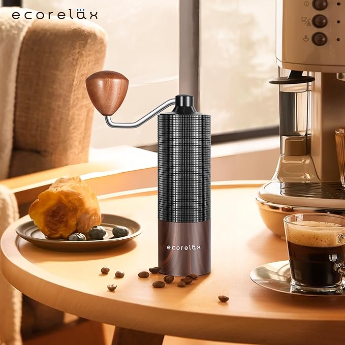 ECORELAX Manual Coffee Grinder - Precision Grinding, Portable, Durable Design for Coffee Aficionados - Enhance Your Brewing Experience