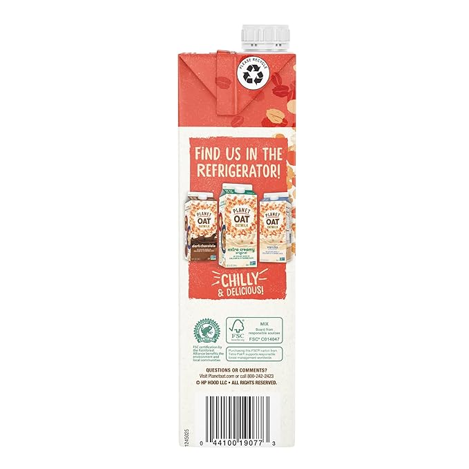 Planet Oat Oatmilk Without Lactose or Dairy NonGMO, Original, 32 Fl Oz (Pack of 6)