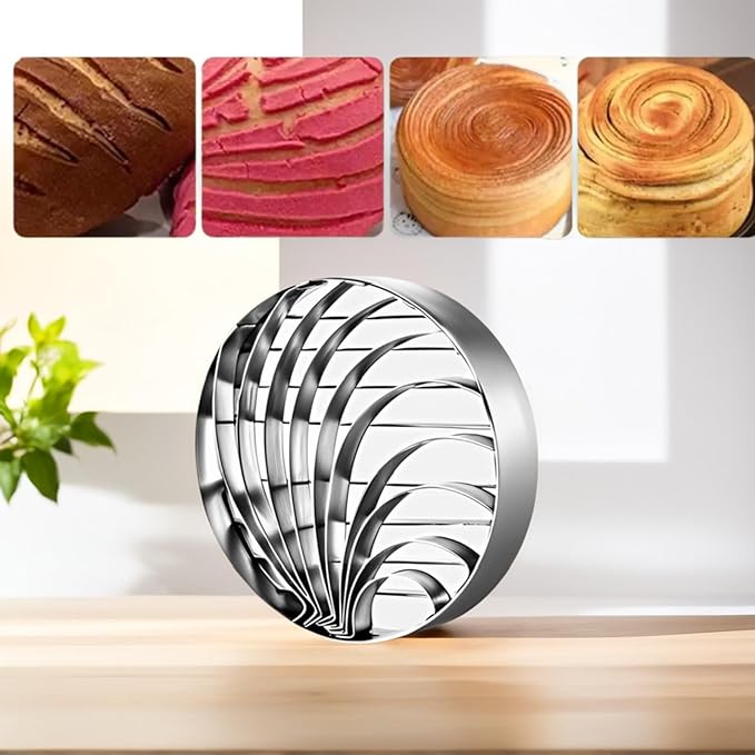 Concha Cutter Mexican Bread Mold - 4.1 Inch Stainless Steel, Two-Sided Concha Stamp for Pan Dulce, Premium Metal Bread Shape Cutter, Cortadora De Pan Mexicano