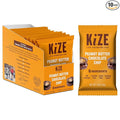 KiZE Energy Bars - Peanut Butter Chocolate Chip - Gluten Free, Dairy Free, Non-GMO, and High Protein Meal Replacement Energy Bars, Clean and Simple Food Ingredients - 10g High Protein Snacks, (10 Count)