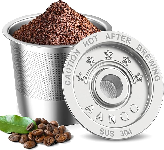 Reusable K Cup Coffee Pods for Keurig 1.0: Stainless Steel Refillable K Cup - Reusable Coffee Filter for Keurig 1.0 Coffee Maker, Permanent, Eco-Friendly, BPA-Free
