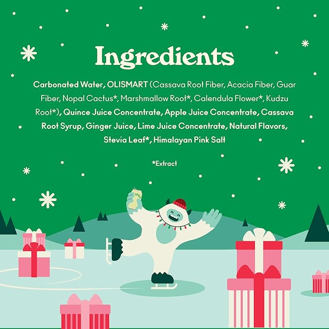 OLIPOP Prebiotic Soda Pop, Ginger Ale, Pantry Pack Packed with Prebiotics, Fiber, and Botanicals, Gluten Free, Vegan, GMO Free, 12oz (12-Cans)