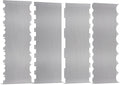 4 Pieces Stainless Steel Cake Scraper 10 Inch and Sided Patterned Edge Stripe Edge Smoother Scraper Cake Decorating Comb Cake Pastry Cutter for Mousse Butter Cream Cake Decoration