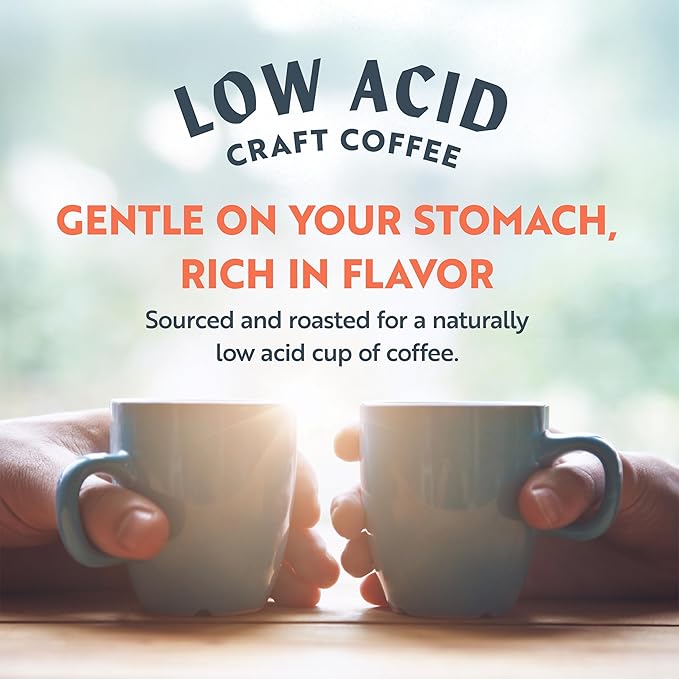 Clean Coffee Co. - Low Acid Medium-Dark Roast, Tested for Molds and Toxins, Papua New Guinea Blend, Notes of Milk Chocolate and Roasted Almonds (Whole Bean, 12 oz Bag) (Pack of 2)