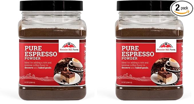 Hoosier Hill Farm Pure Espresso Powder, 8oz (Pack of 2)