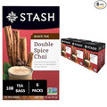 Stash Tea Double Spice Chai Black Tea, 6 Boxes With 18 Tea Bags Each (108 Tea Bags Total)