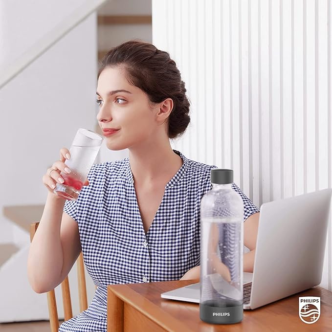 PHILIPS ADD4901GRO/37 Sparkling Water Maker Soda Maker Soda Streaming Machine for Carbonating with 1L Carbonating Bottle, Seltzer Fizzy Water Maker, Compatible with 60L CO2 Carbonator(NOT Included)