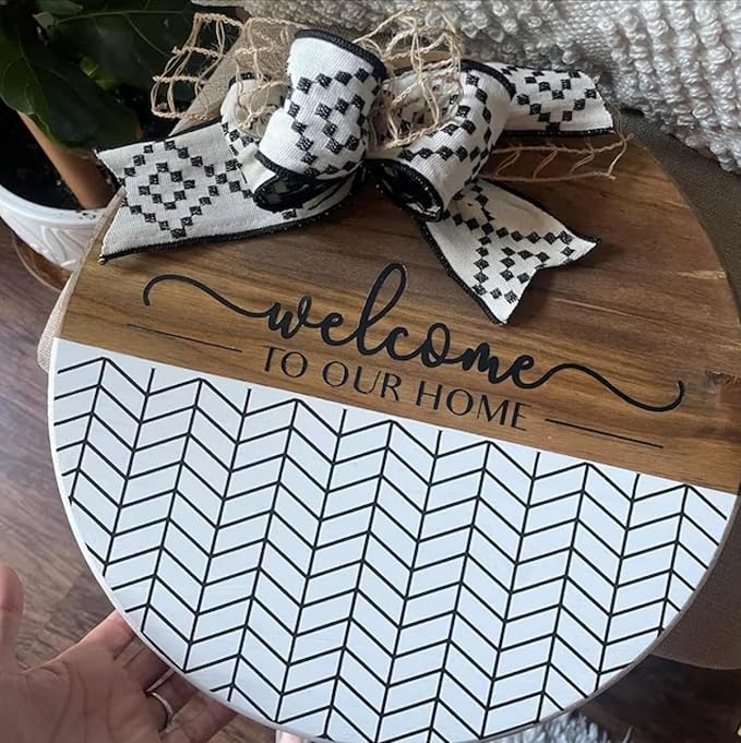 Welcome Stencils for Painting on Wood Welcome Stencil for Wood Sign 12" Reusable Templates Brick/Leopard Print/Herribone/Cow Print Pattern Stencil