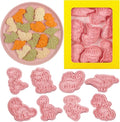 8 Pcs Dinosaur Cookie Cutters Set Baking Molds 3D Dinosaur Press type Cookie Cutter for Baking, Fondant, Cheese, and Pastries