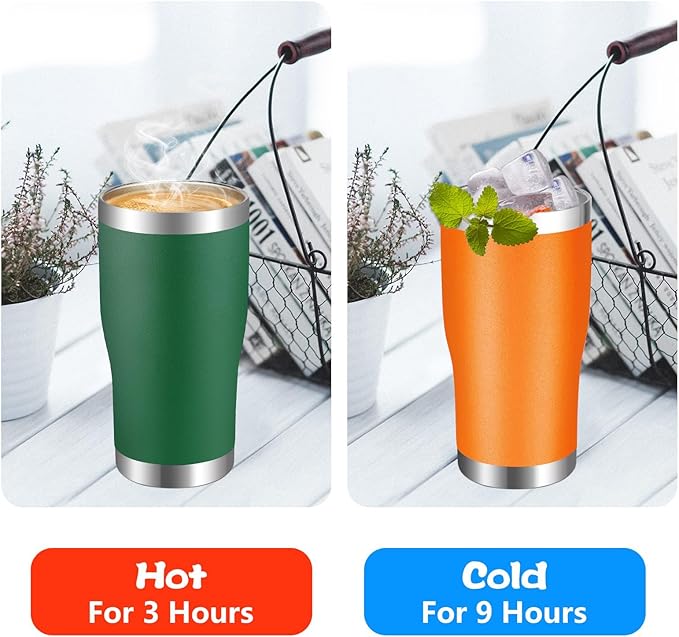 VEGOND 20oz Tumbler Stainless Steel Tumbler Cup with Lid And Straw Vacuum Insulated Double Wall Travel Coffee Mug