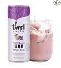 Twrl Milk Tea - Ube Milk Tea Made with Plant-Based Milk, Caffeine-Free, Low Sugar, Organic, Antioxidant-Rich and Nitro-Infused for Smooth Taste - 7.5 Ounce, Pack of 12