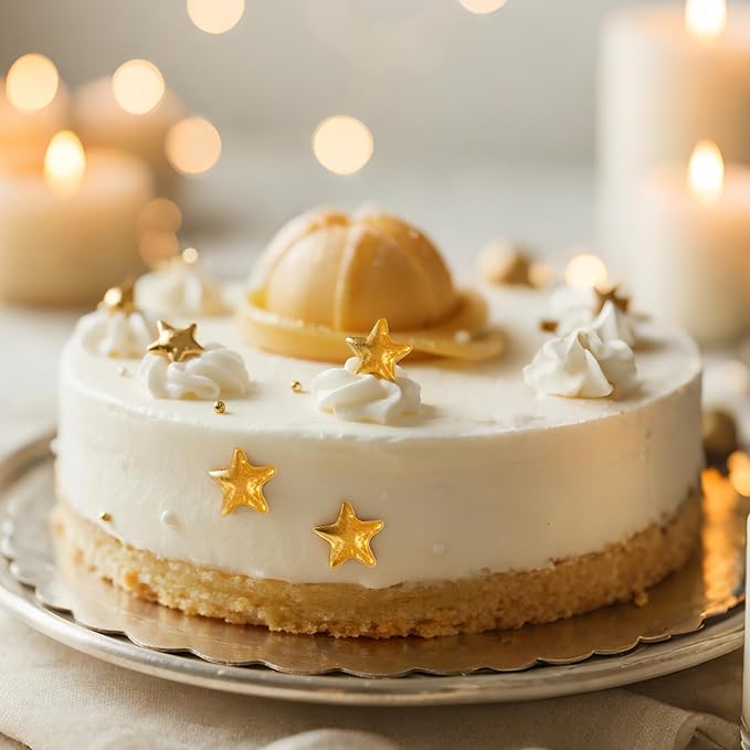 Twisweet Edible Star Sprinkles, Gold and White Stars for Cake Decorating, Golden Sugar Sprinkles for Baking, Mix Gold Candy Star, Cake Topper Ice Cream Cupcake Cookie Toppings Dessert Decorations, Christmas Wedding Birthday Party Festival Supplies (130...
