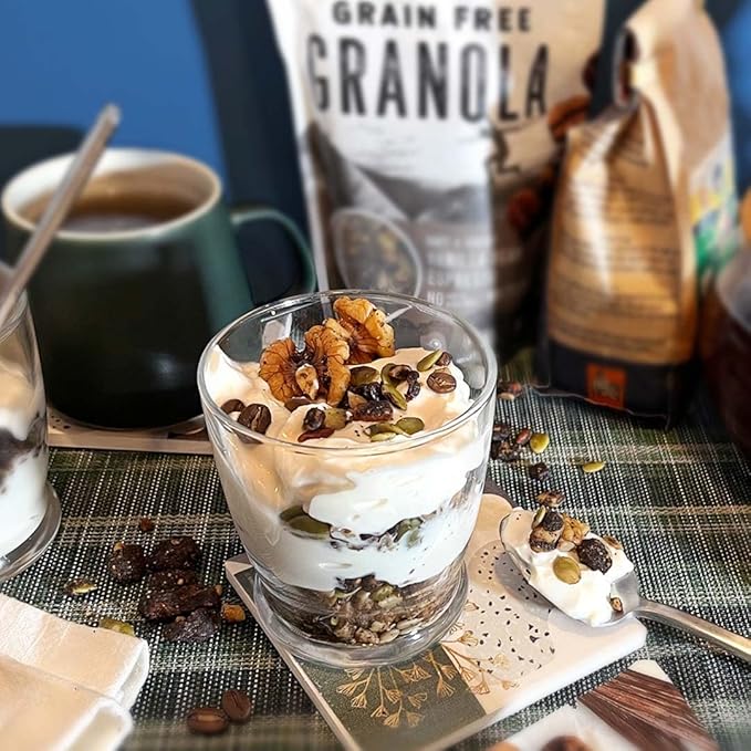Wildway Keto Granola | Vanilla Bean Espresso | Grain-Free, Certified Gluten-Free Cereal | Vegan, Low Carb | No Sugar Added | Paleo-Friendly | Non-GMO Fruit & Nut Clusters | Nutrient-Rich | 8oz, 3 Pack