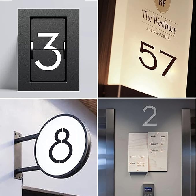2 Inch Plastic Number Stencils - Reusable Digital Templates for Cake, Address, Painting
