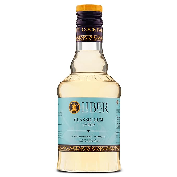Liber & Co. Classic Gum Syrup (12.7 oz) - The Superior Simple Syrup with Pure Cane Sugar & Natural Gum Arabic - Essential for Authentic Old Fashioneds, Sazeracs & Classic Cocktails