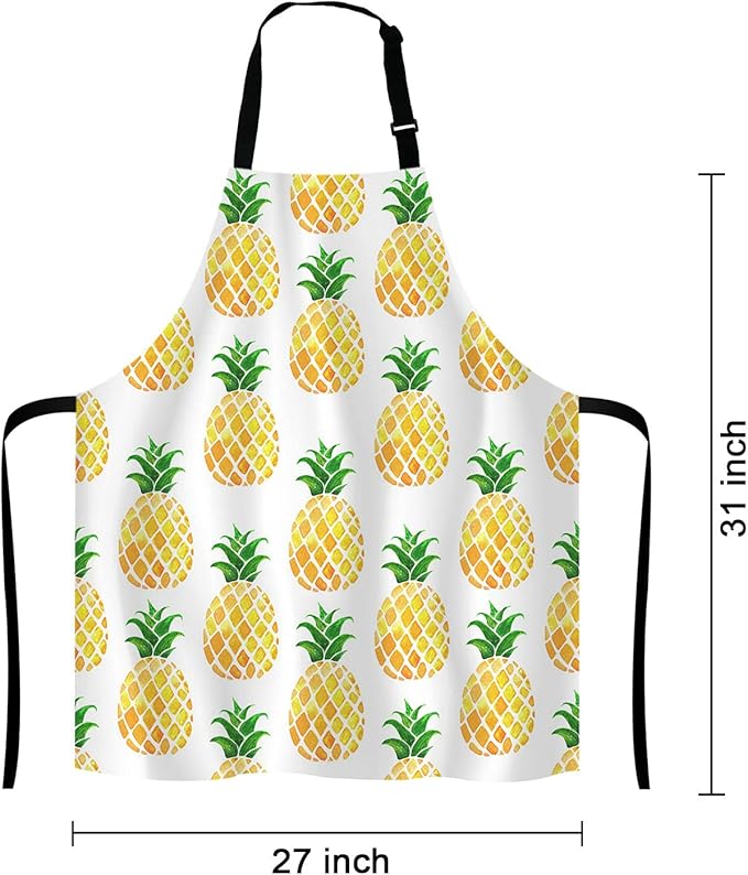 Funny Hipster Baking Apron Novelty Cooking Chef Present For Men Womens Baking Present Full BBQ Grilling Kitchen Apron Pineapple