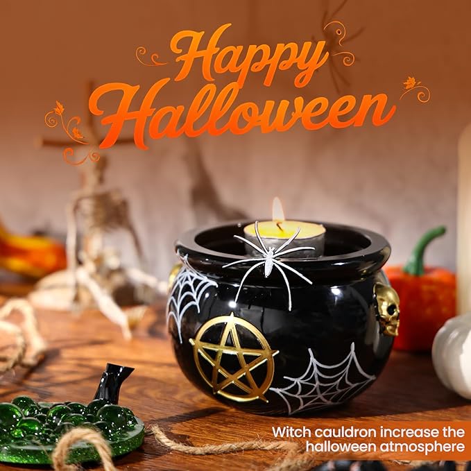 LET’S Resin Witch Cauldron Resin Mold, Halloween Resin Molds, 3D Jar Resin Molds Silicone 4.7'' Width, Large Jar Molds for Epoxy Resin Casting Craft, Storage Box,Candy Container,Candle Holder