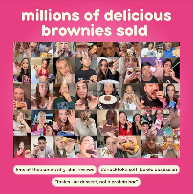 Prime Bites Protein Brownie from Alpha Prime Supplements | High Protein, Collagen Fortified Low Sugar Treat | Delicious Snack | 12 Bars per Box (Chocolate Flavors Variety)