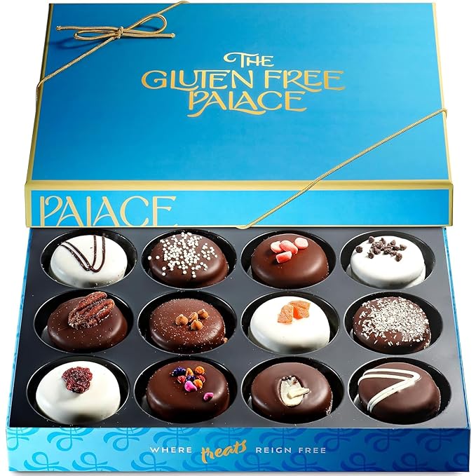 Gluten Free Palace Cookies Gift Basket – Gluten Free Vegan Cookies – Men, Women, Birthday, Care Package, Kosher Gift (12 Count)