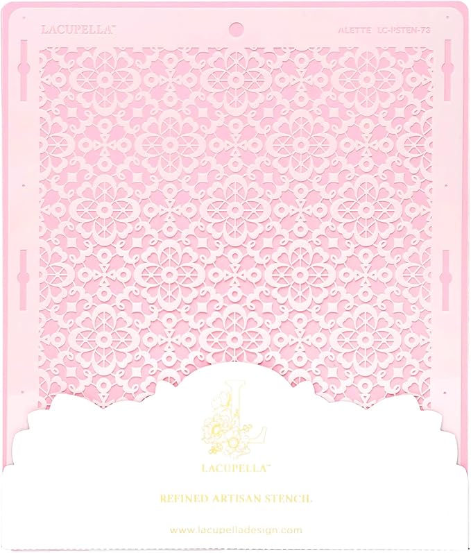 Cake Decorating Stencil for Tall Buttercream Cake, Royal Icing, Ganache, Paint, Airbrush (ALETTE)