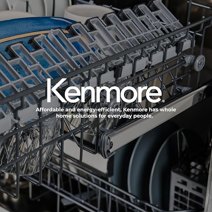 Kenmore 22-14625 24" Built-In Dishwasher - Quiet Tub with TurboDry, Leak, & SmartWash Soil Detection - 15 Place Settings - 49 DBA - ENERGY STAR Certified - Fingerprint Resistant Stainless Steel