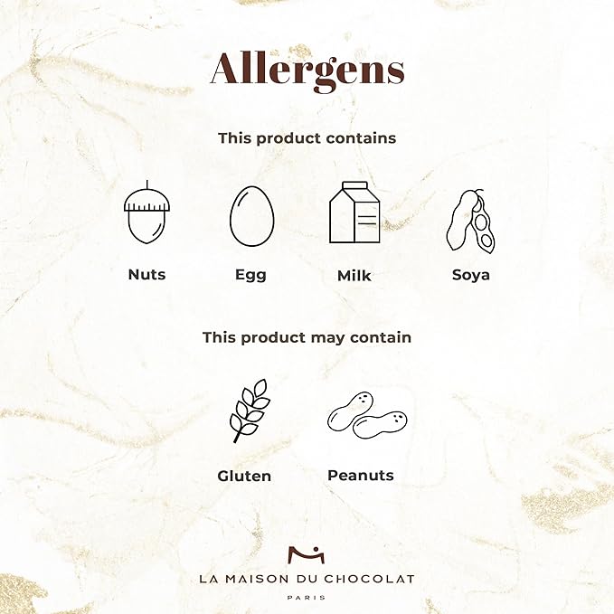 La Maison Du Chocolat Premium Macaron Gift Box - 24pcs Gourmet French Dark Chocolate Filling with Shells in Assorted Flavors