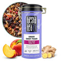 Tiesta Tea - Ginger Sweet Peach, Loose Leaf, Spicy Peach Herbal Tea, Tranquility Non-Caffeinated Blend, Bulk Hibiscus Leaves with Cane Sugar, Brews Up to 50 Cups, 6 Ounce Refillable Tin