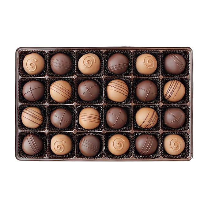 Vermont Nut Free Chocolates Boxed Chocolates (Truffle Assortment) 24-Piece, Nut-Free, Egg-Free, Kosher