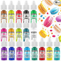 Food Coloring Liquid- 18 Vibrant Colors Food Dye Colorantes Para Reposteria, Highly Concentrated Cake Decorating Food Coloring for Icing, Cake, Baking, Frosting, Easter Egg, Macaron, Slime - 6ml