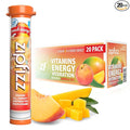 Zipfizz Daily Energy Drink Powder, Peach Mango, 20 Pack | 3-in-1 Sustained Energy, Rapid Hydration, and Essential Vitamins | Sugar-Free | Electrolyte Powder | Contains Vitamin B-12 & Antioxidants