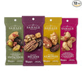 Sahale Snacks Glazed Mix Nut Blend Variety Pack, 1.5 Oz Grab & Go Bags (12 Total Packs) - Four Different Dry-Roasted Deluxe Mixed Nuts Blends Included - Non-GMO Kosher & Certified Gluten-Free Snacks
