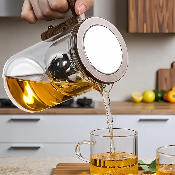 Enchanti Tea Pot, Creative Witchcraft Magic Glass Teapot, Detachable Loose Tea Glass Tea Infuser, Ideal for Tea Steeper-27oz (approx. 800 ml)