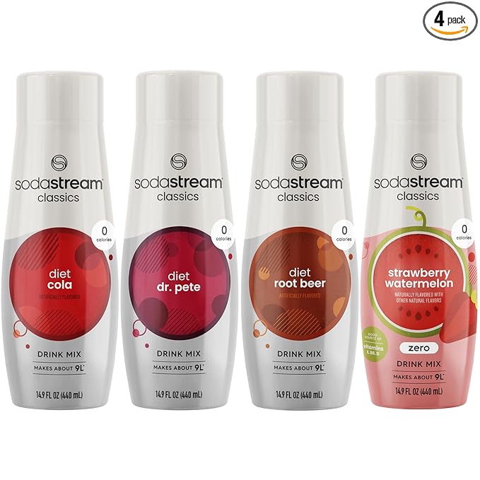 SodaStream Flavoring Diet Variety Pack Usa, 14.9 Fl Oz (Pack of 4)