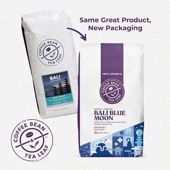 The Coffee Bean & Tea Leaf, Bali Blue Moon, Whole Bean Coffee Beans, 1lb bag (16oz)