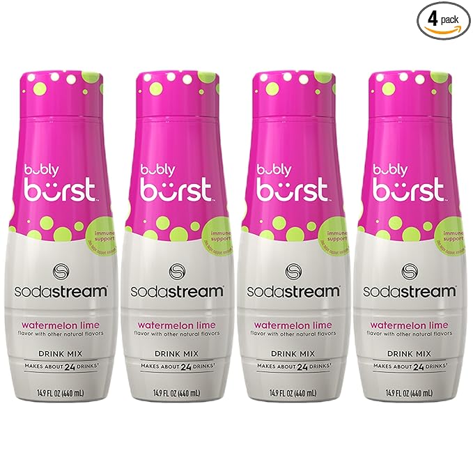 SodaStream Bubly Burst Watermelon Lime Drink Mix (440ml, Pack of 4)