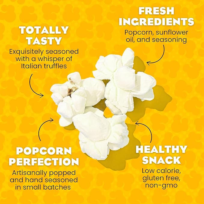 Live Love Pop Truffle Salt Flavored Gourmet Popcorn, 1.0 Oz (Pack of 12), Individual Snack Size Bags, Healthy Snack, Gluten Free, Vegan & Non-GMO, Mission Driven Munchies
