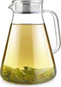 Teabloom One-Touch Tea Maker, 2-in-1 Teapot and Kettle with Stainless Steel Filter Lid for Loose Tea – Stain-free Borosilicate Glass Teapot (56 Oz) – Tea Connoisseur's Choice