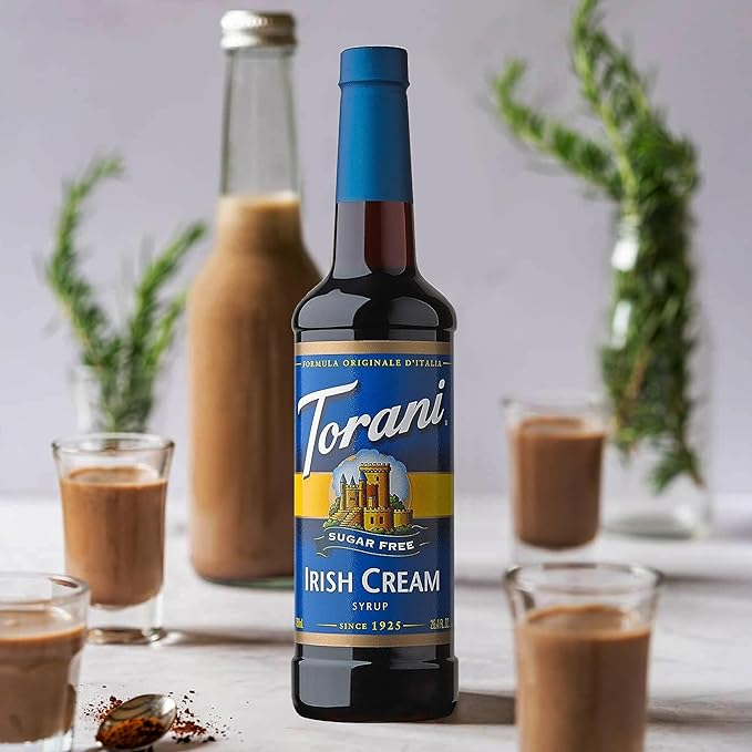 Jimoco® Syrup Pump Dispenser + Torani® Sugar Free Irish Cream Syrup, 25.4 oz - Coffee Syrup Pump & Flavoring Bundle