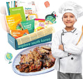 eat2explore Cooking Kits for Kids – Interactive & Educational Kids Cooking Sets Real for Ages 5 and Up,3 Recipe Cards & Global Ingredients – Fun Gift for Young Chefs (South Korea Edition)