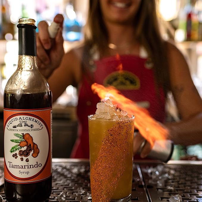 Liquid Alchemist Tamarind Syrup for Cocktails - Real Ingredients Make our Tamarindo Syrup the Perfect Spicy Margarita Mix - Made Fresh with All Natural Tamarind Concentrate (25 oz)