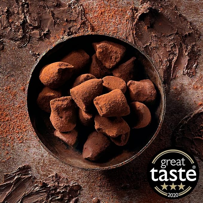 Monty Bojangles Spirit Blue Cocoa Dusted Truffles Cat Tin (4.37 oz) - Coconut Crush Luxury Chocolatey Truffles - Collectable Cat Tin Chocolate Gift