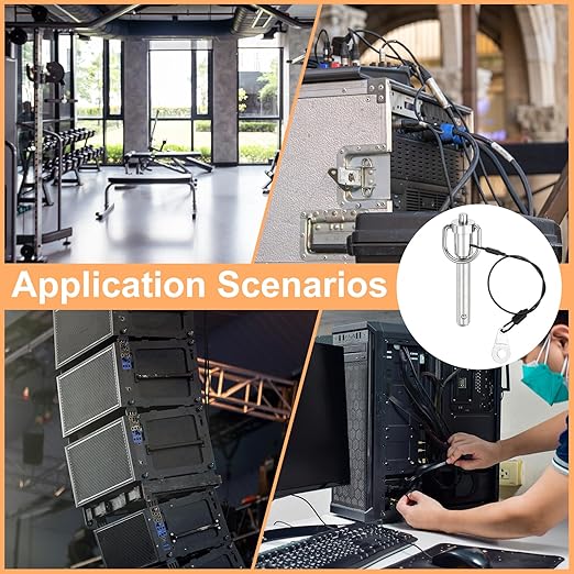 uxcell 2 Pcs Quick Release Pin, 3/8" x 1.5"(Dia. x L) Push-Button Ball Locking Pin 304 Stainless Steel Ring Handle Locking Pin with Wire for Audio Bimini Top Marine, Silver